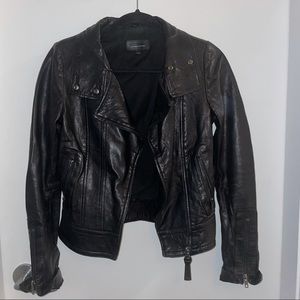 Mackage Kenya black leather jacket. Xxs